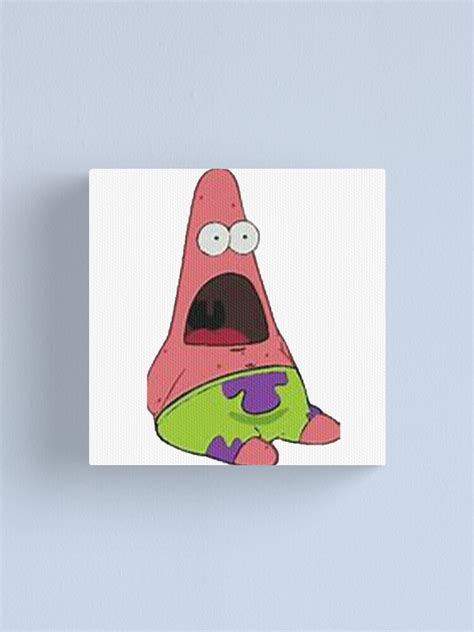 "Patrick Star, Meme shocked Face" Canvas Print for Sale by ...