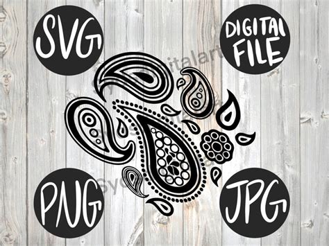 Paisley Design SVG JPEG PNG File Waterslide Tumblers Crafts Etsy