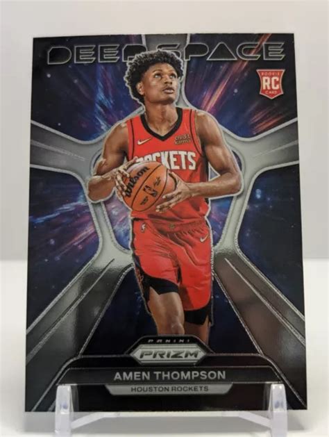 2023 24 PANINI PRIZM 4 Amen Thompson Deep Space Rookie Houston Rockets