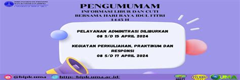 Informasi Libur Dan Cuti Bersama Hari Raya Idul Fitri H Biro