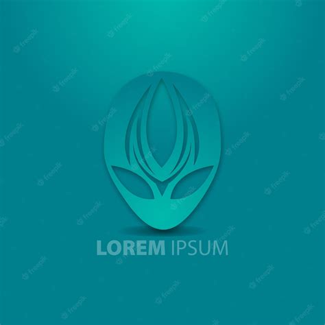 Premium Vector Space Alien Head Logo With Gradient Color Effect