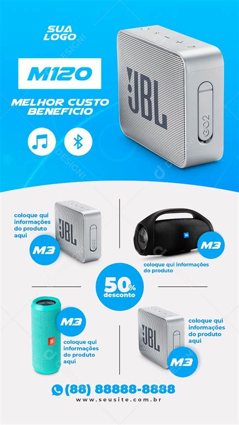 A Melhor Custo Beneficio Caixa De Som Jbl Social Media Psd Edit Vel