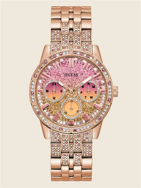 Rose Gold Tone Multifunction Watch Guess