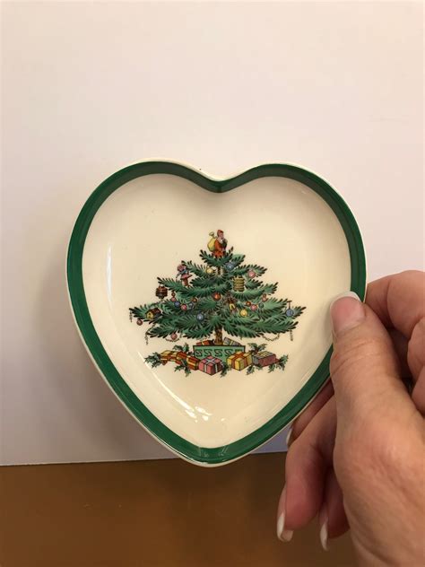 Vintage Spode Christmas Heart Shaped Dish Spode Christmas Etsy In