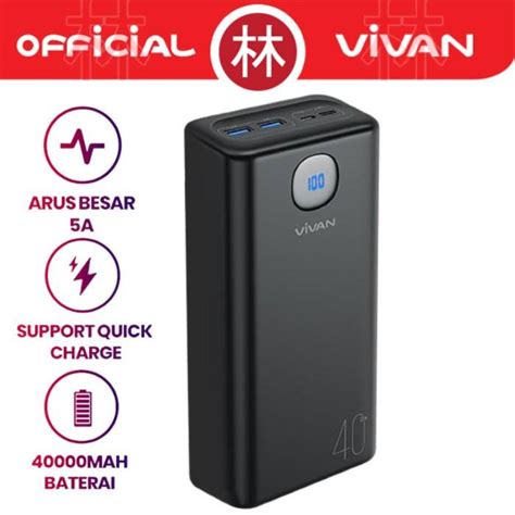 Jual Power Bank Vivan Vpb B Mah W Two Way Quick Charge Led