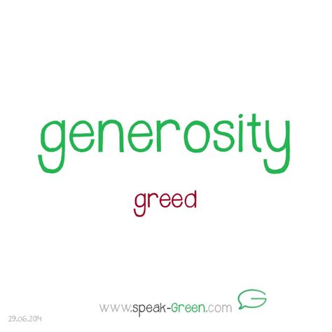 Generosity Speakgreen