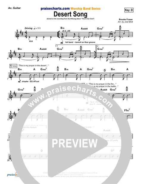 Desert Song Sheet Music Pdf Hillsong Worship Praisecharts