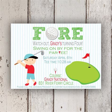 Golf Themed Birthday Invitations ideas – Bagvania FREE Printable ...