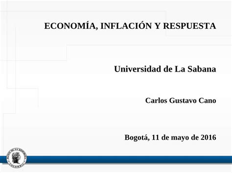 Pdf EconomÍa InflaciÓn Y Respuesta Universidad De La Sabana · EconomÍa InflaciÓn Y Respuesta