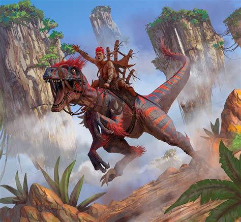 Dino Riders Saad Irfan Fantasy Creatures Art Creature Concept Art