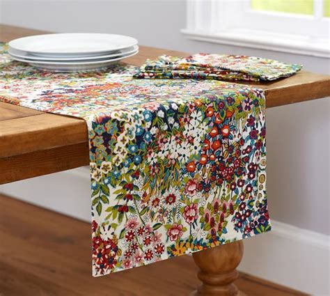 Spring Blossom Print Table Runner Pottery Barn