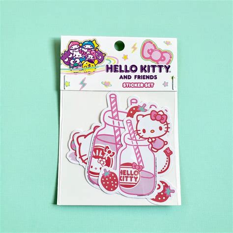 Loungefly X Hello Kitty And Friends Kawaii Sticker Set Strawberry Mil