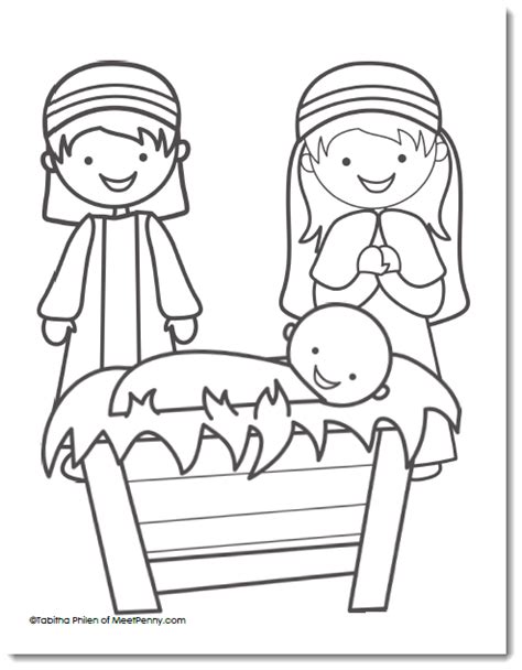 Lds Nativity Coloring Page