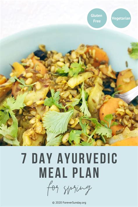 Day Ayurvedic Meal Plan Template