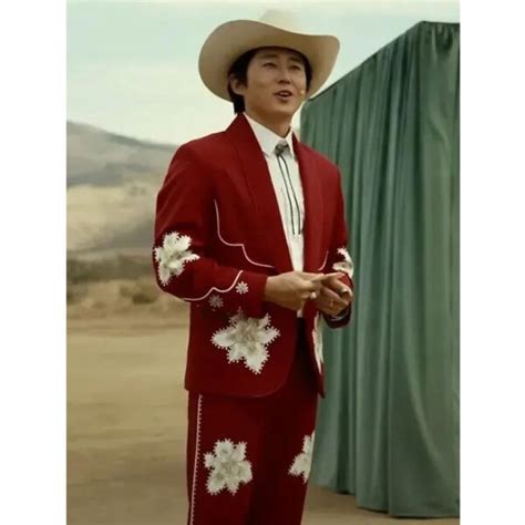 Steven Yeun TV Series Nope 2022 Ricky Jupe Park Red Suit