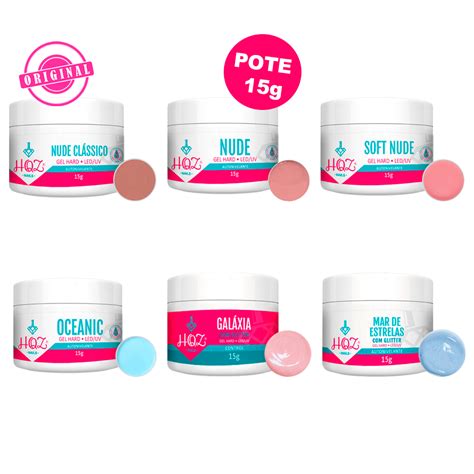 Gel Hqz Control E Autonivelante G Pote De Gel Para Unha Hqz Nails Led Uv Nude Classico