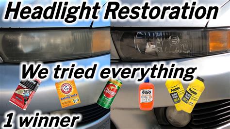 How To Restore Headlights Diy Headlight Restoration Youtube