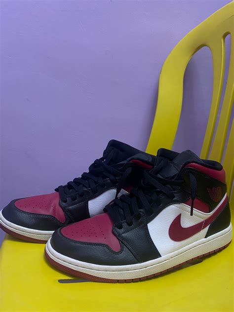 Nike Air Jordan 1 Mid Noble Red Men S Fashion Footwear Sneakers On