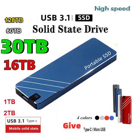 Disco Duro Ssd Port Til Tipo C Usb Unidad De Estado S Lido M Vil