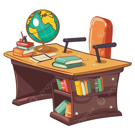 Cone De Vetor De Desenhos Animados De Clipart De Mesa De Professores