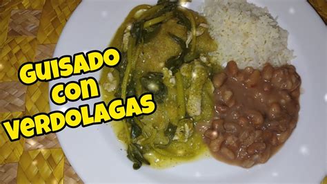 Como Hacer Chicharr N En Salsa Verde Con Verdolagas Receta Youtube