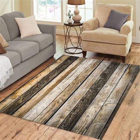 Amazon Pinbeam Area Rug Abstract Old Natural Brown Barn Wood Wall