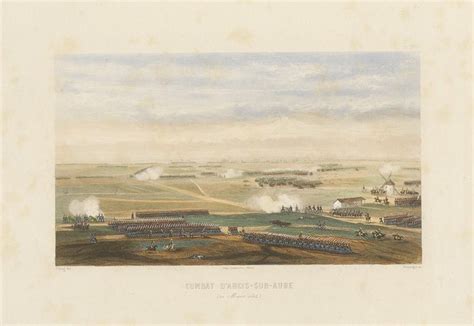 Antique Print Of The Battle Of Arcis Sur Aube Circa 1860 For Sale At