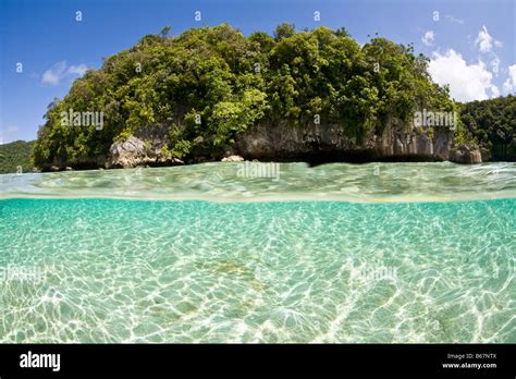 Reflections In Lagoon Micronesia Pacific Ocean Palau Stock Photo Alamy