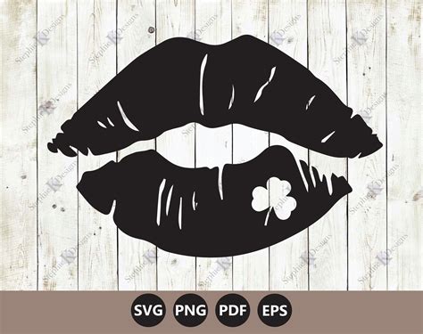 Shamrock Lips Svg Shamrock Lips Shirt Svg St Patricks Day Etsy