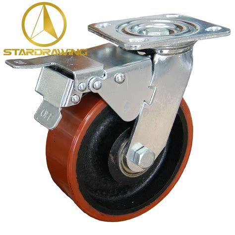 Stardrawing Inch Polyurethane Wheels Industrial Cast Iron