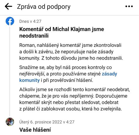 Roman Maca on Twitter Zkusil jsem cvičně nahlásit a FB říká že