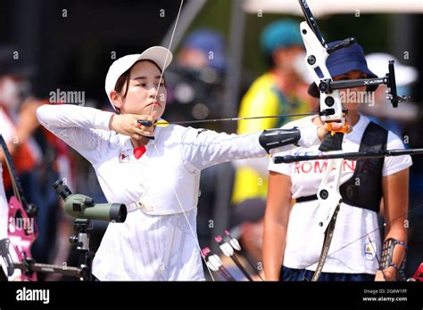 Tokyo Japan 23rd July 2021 Azusa Yamauchi Jpn Archery Womens Individual Ranking Round