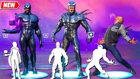 New Venom Fortnite Eddie Brock And Symbiote Doing All Built In Emotes