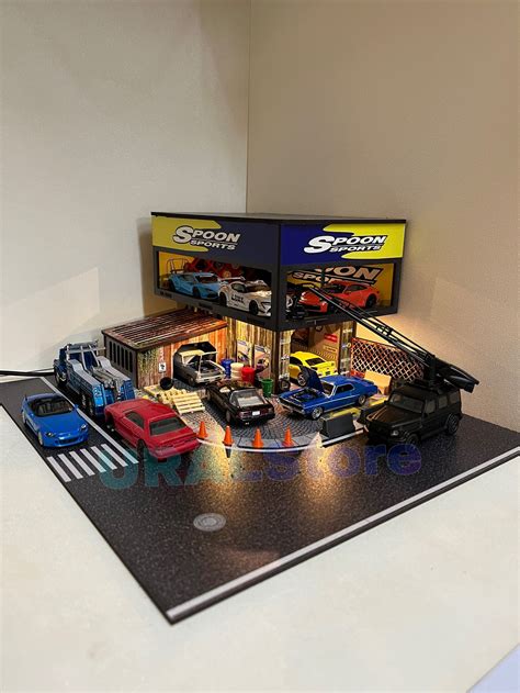 Pour voitures miniatures à l'échelle 1:64 - Garage et parking Spoon ...