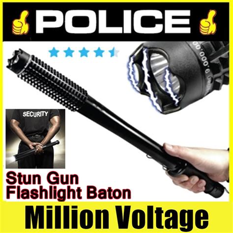 14537cm Long High Power Tactical Flashlight Police Baton Baseball