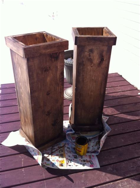 Tall Wooden Planters, Wood Planter Box, Diy Planters, Garden Planters, Rustic Planters, Wooden ...