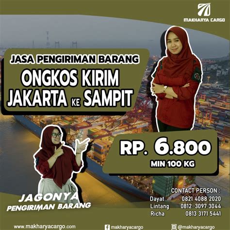 Ongkos Kirim Jakarta Sampit Gratis Jemput Barang