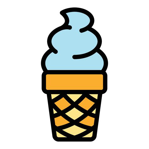 Ice Cream In A Checkered Cup Icon Color Outline Vector 19192004 Vector