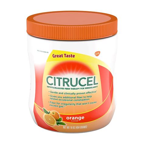 Citrucel® Methylcellulose with Sugar Oral Suspension, Orange Flavor, 16