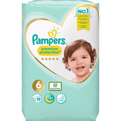 Pampers Premium Protection Couches Taille 6 15kg 19 Couches Pas Cher