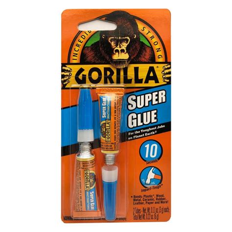 Gorilla Super Glue 08 Oz Clear Sandable Plastic Glueepoxy 78001