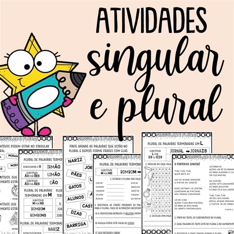 Atividades Singular E Plural Para Imprimir Em Atividades