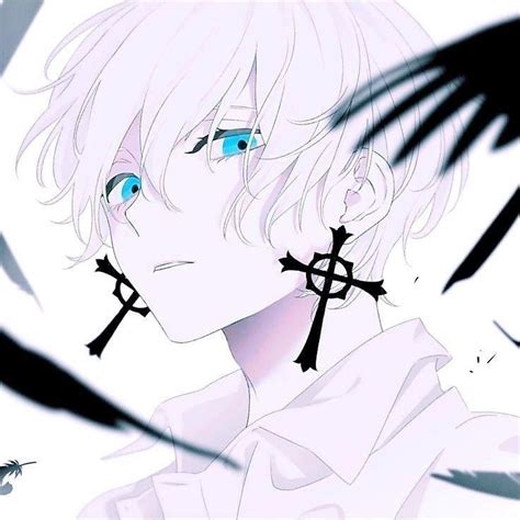 Pin By Brittany Davenport On Kenzis Stuff Anime White Hair Boy White