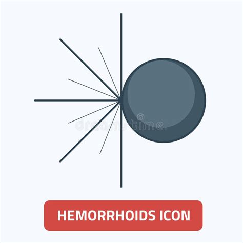 External Hemorrhoids Icon Vector Illustration Eps 10 Stock Vector