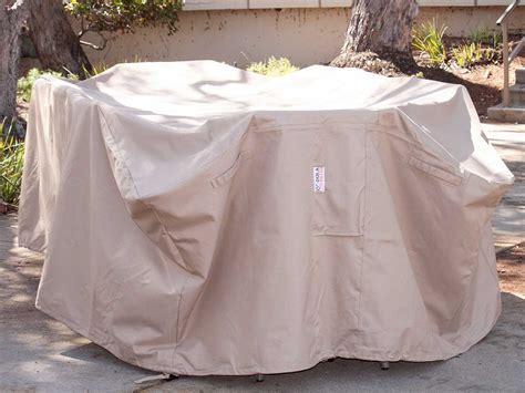 Patio Table Cover Rectangle Waterproof 99-Inches Beige From DolaPatio