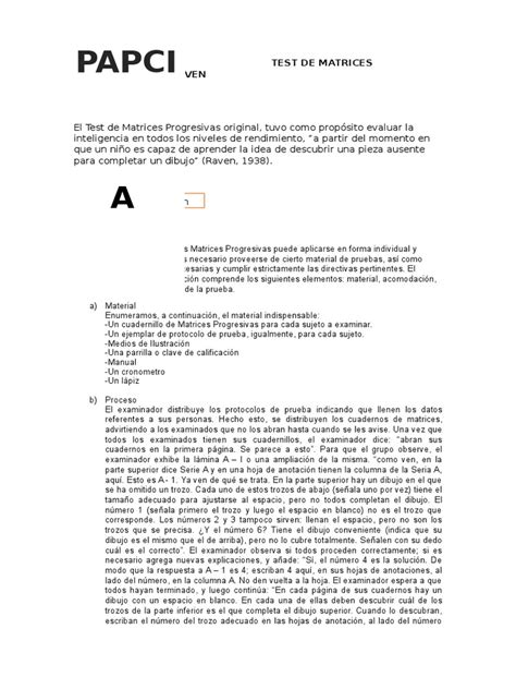 Pdf Test De Matrices Progresivas De Raven Dokumen Tips