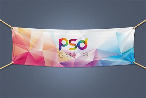 Textile Fabric Banner Mockup Free PSD | PSD Graphics