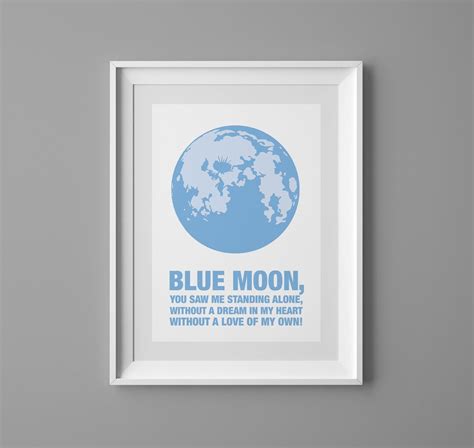 PRINTED: Blue Moon Man City Poster Print Art - Etsy