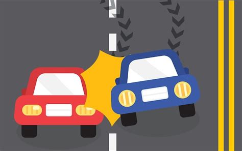 Ilustración De Accidente De Coche Vector Premium