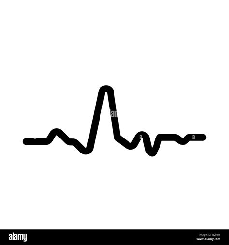 Electrocardiograma Ecg L Nea R Tmica De Latidos Icono Gr Fico Ekg